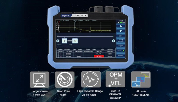 Orientek muiti-function OTDR K720 will be launched